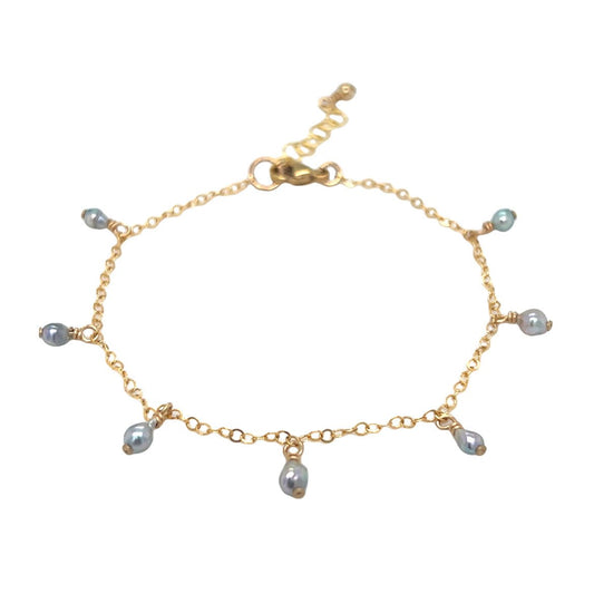 Akoya Keshi Charm Bracelet - Kahakai Collections