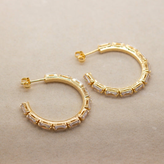 Baguette Hoops - Kahakai Collections