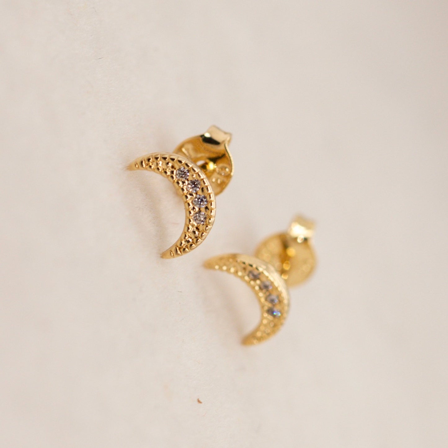 Crescent Moon Studs - Kahakai Collections