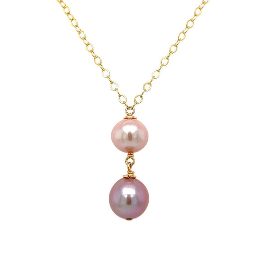 Double Pink Edison Necklace - Kahakai Collections