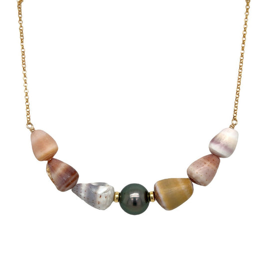 ‘Ekahi Multicolor Cone Shell Necklace - Kahakai Collections