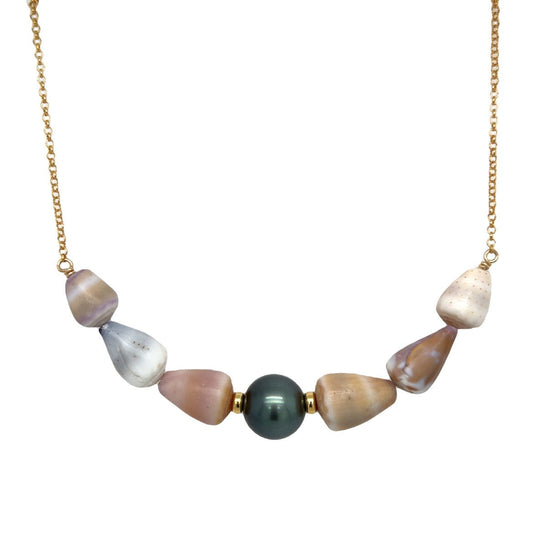 ‘Ekolu Multicolor Cone Shell Necklace - Kahakai Collections