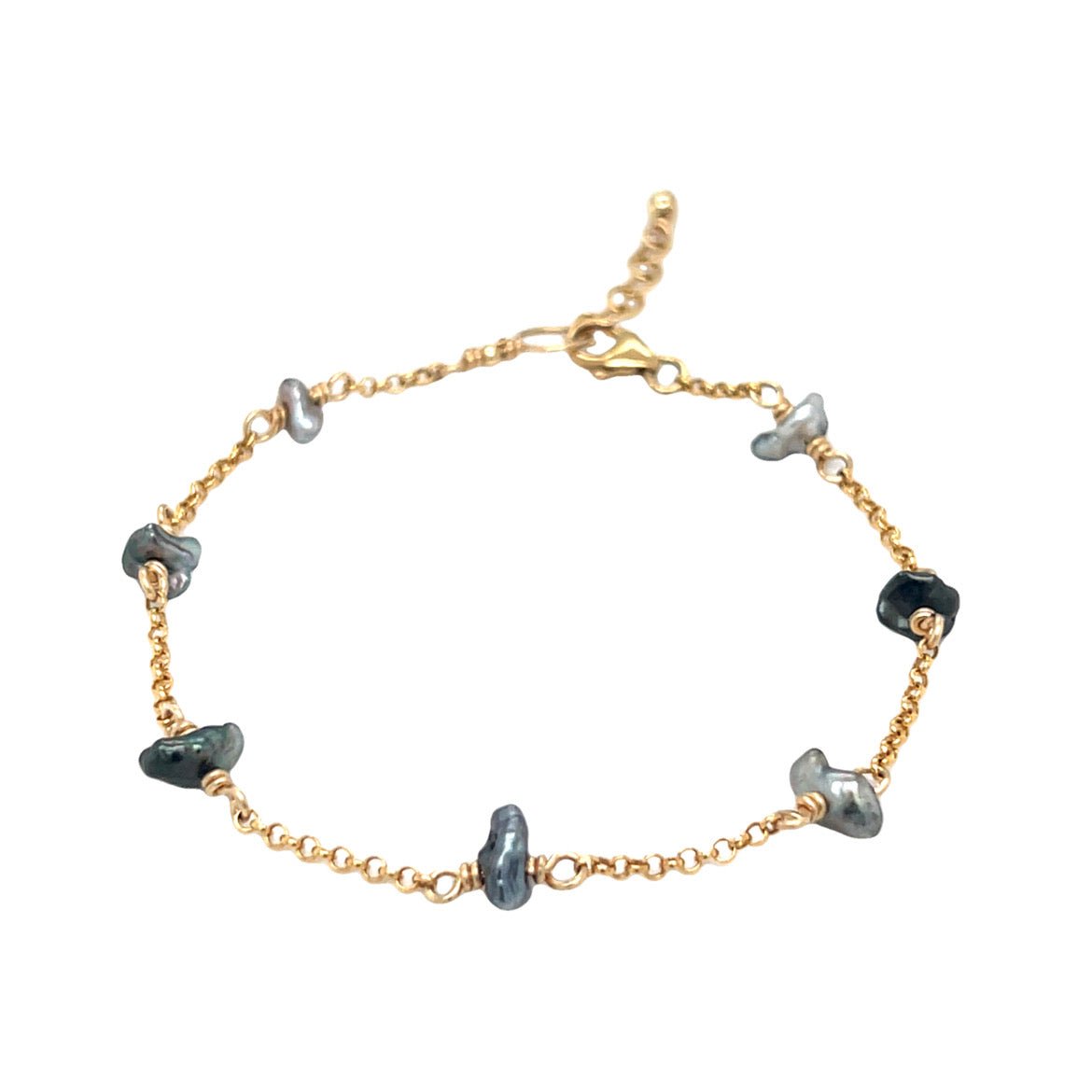 Tahitian Flat Keshi Bracelet - Kahakai Collections