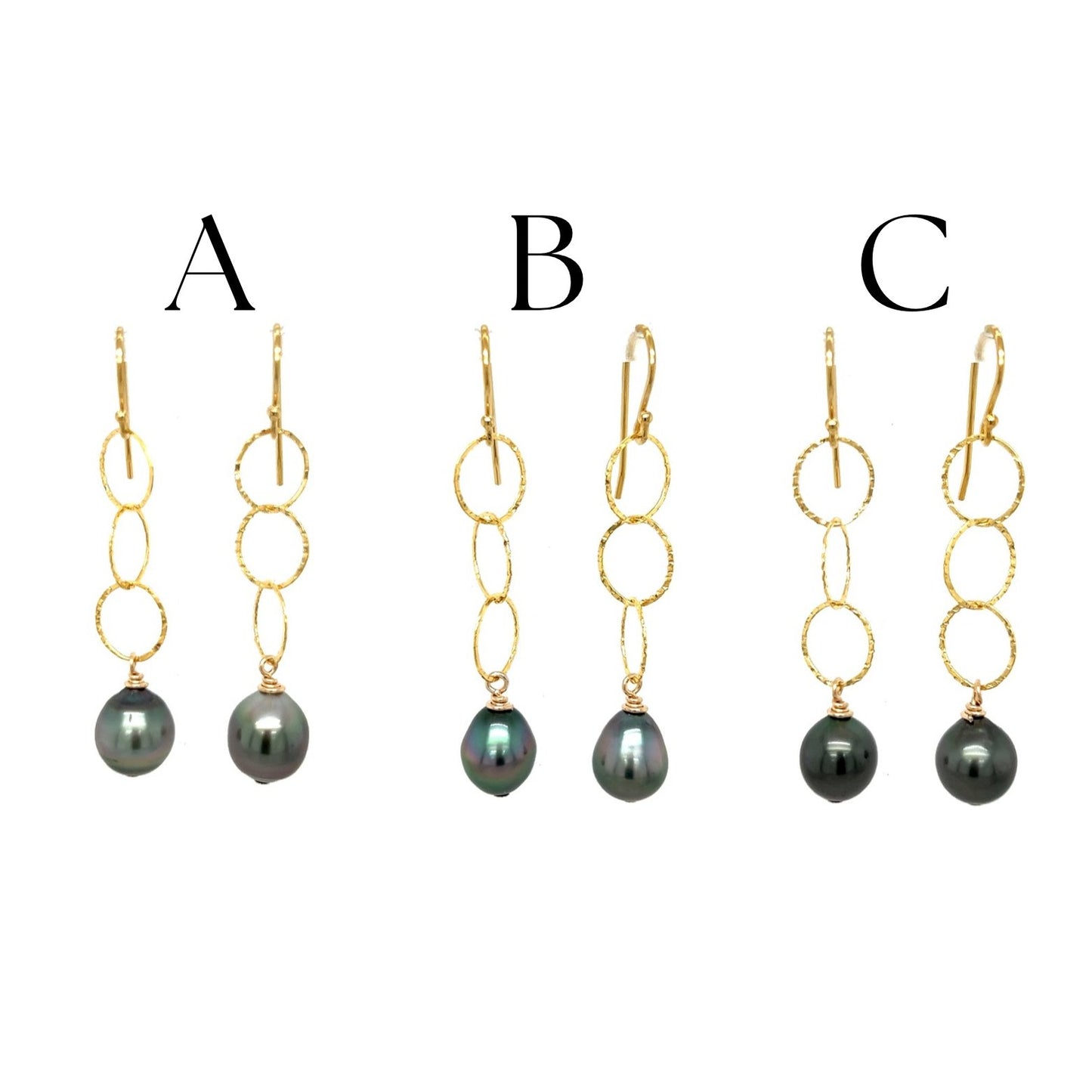 Tahitian Pearl Earrings - Kahakai Collections