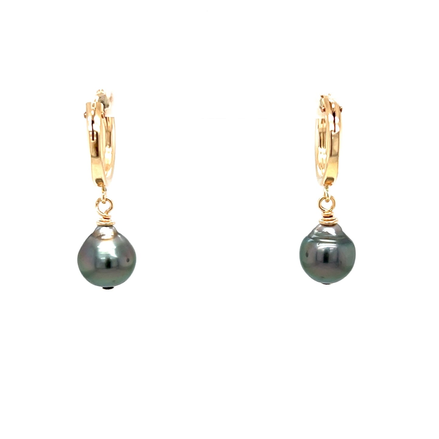 Tahitian Pearl Huggies - Kahakai Collections