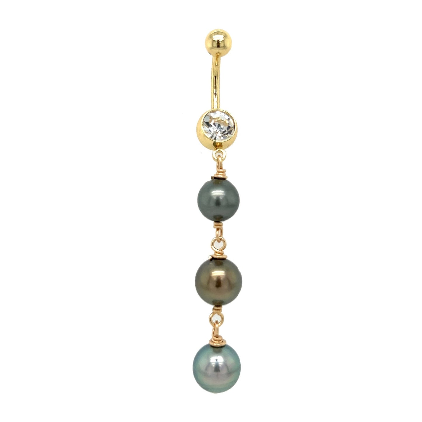 Tahitian Pearl Triple Dangle Piko Ring - Kahakai Collections