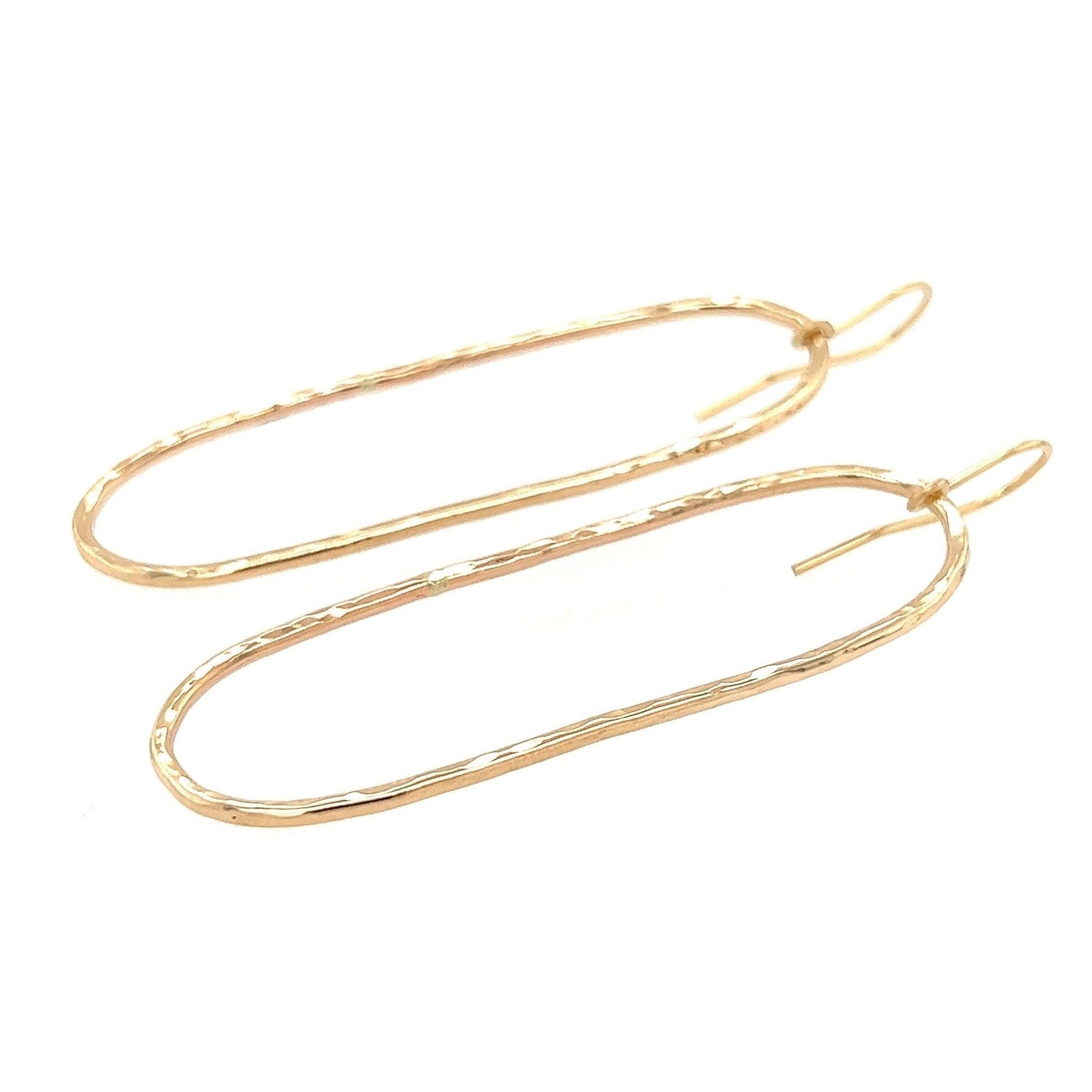 14K Gold Fill Skinny Oval Earrings - Kahakai Collections