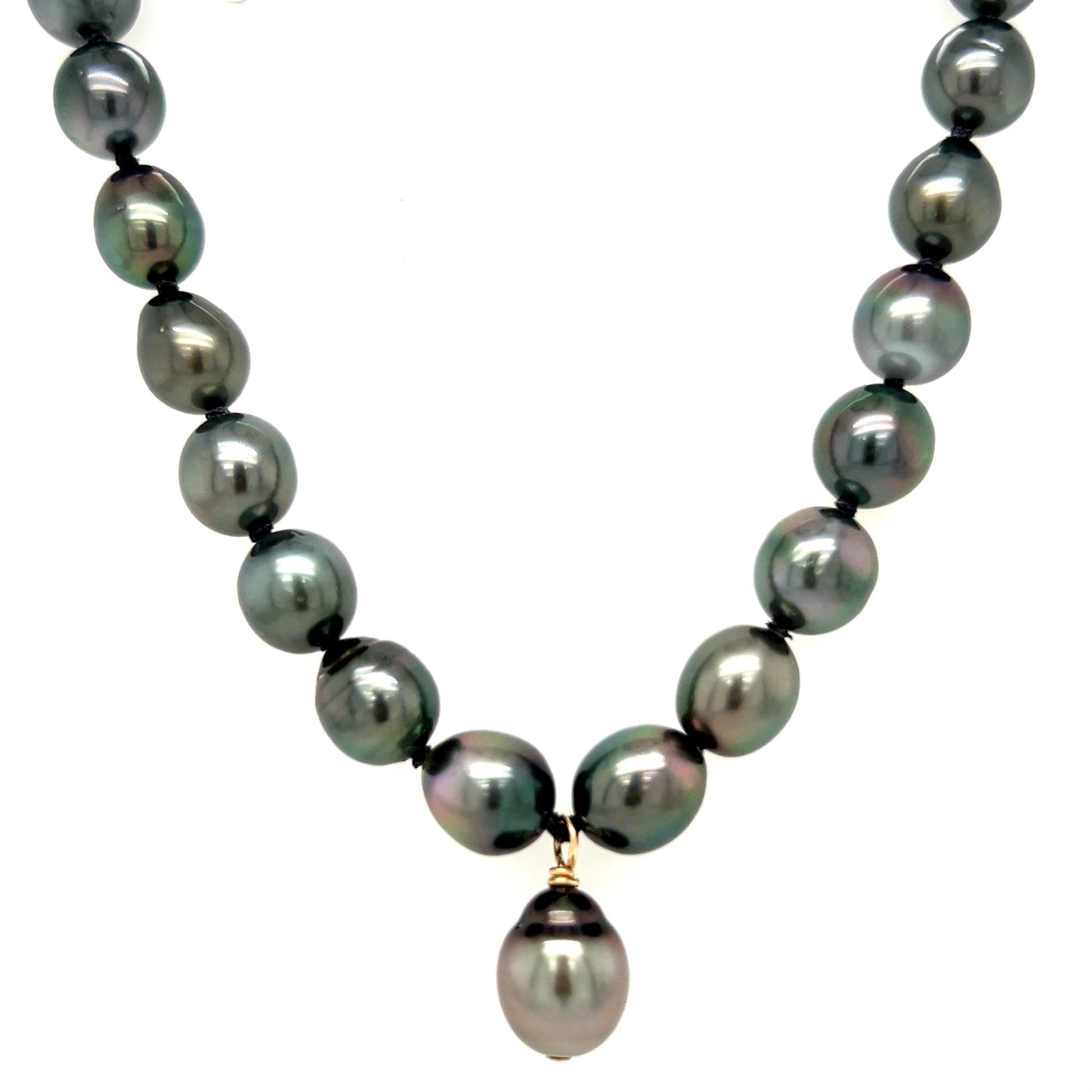 South Sea Tahitian Pearl Strand & Diamond Clasp Necklace – Van Rijk