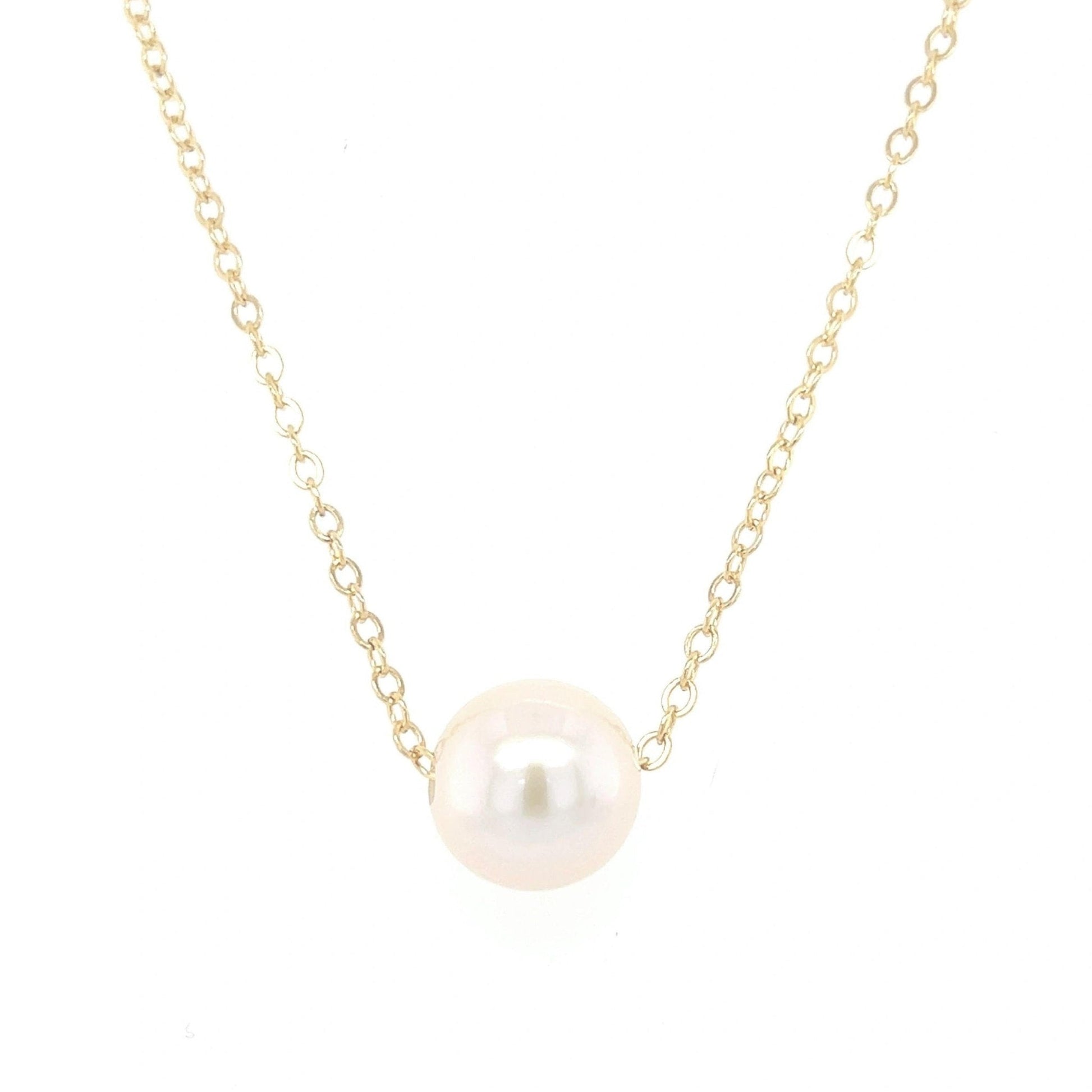 White Edison Pearl Floater Necklace - Kahakai Collections